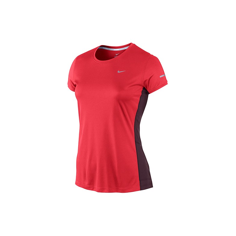Nike Women Running AS Miller SS Crew Top (Red)