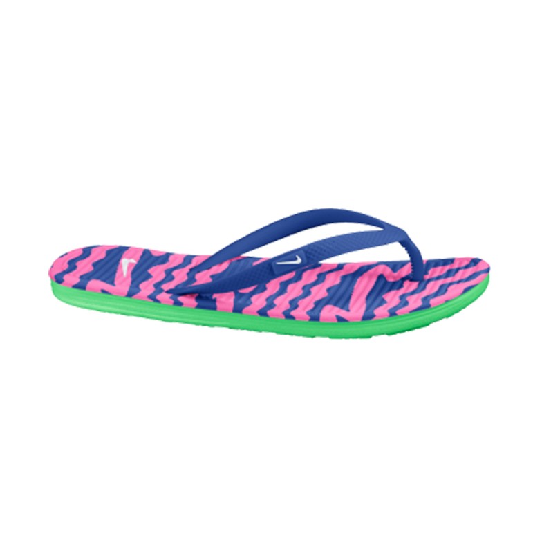 Nike Women Solarsoft Thong II Print (Neon Green)