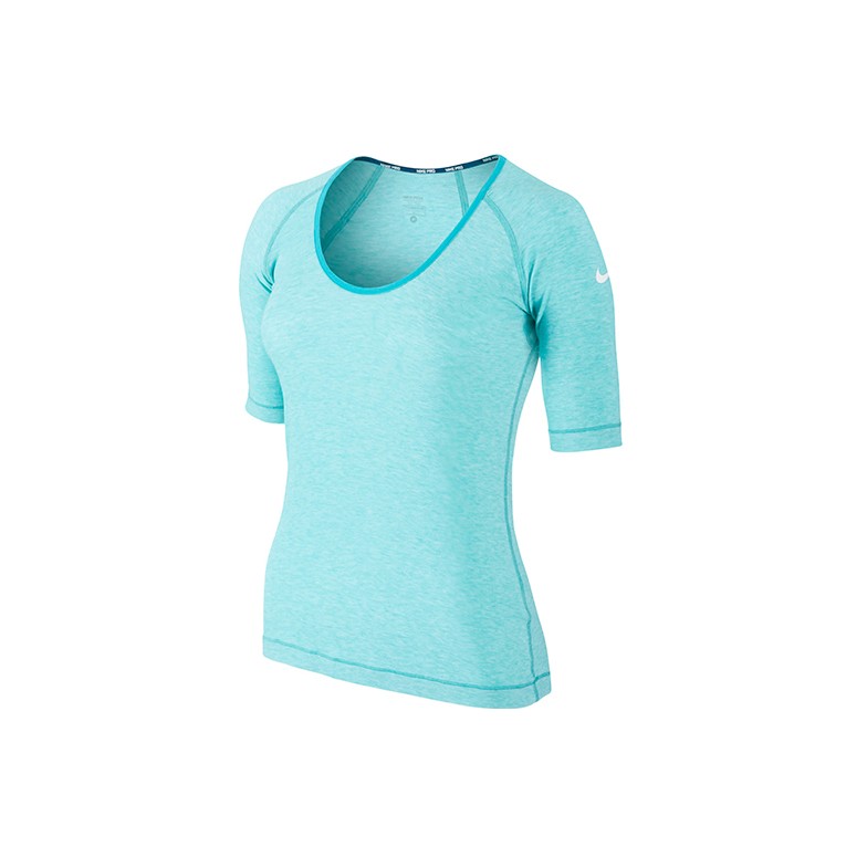 Nike Women Pro Studio SS Top (Turqouise) 