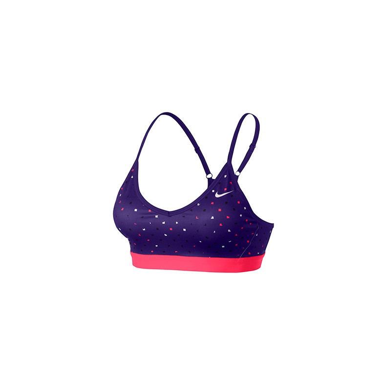 Nike Women Sport Bra Nike AS Pro Indy Polka Square (Purple)
