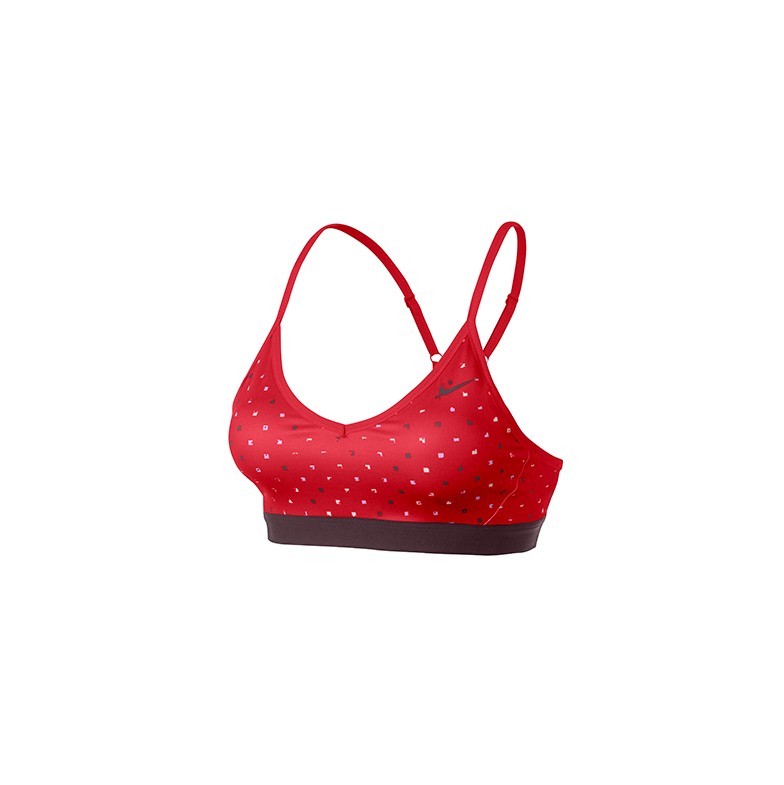 Nike Women Sport Bra Nike AS Pro Indy Polka Square (Red)