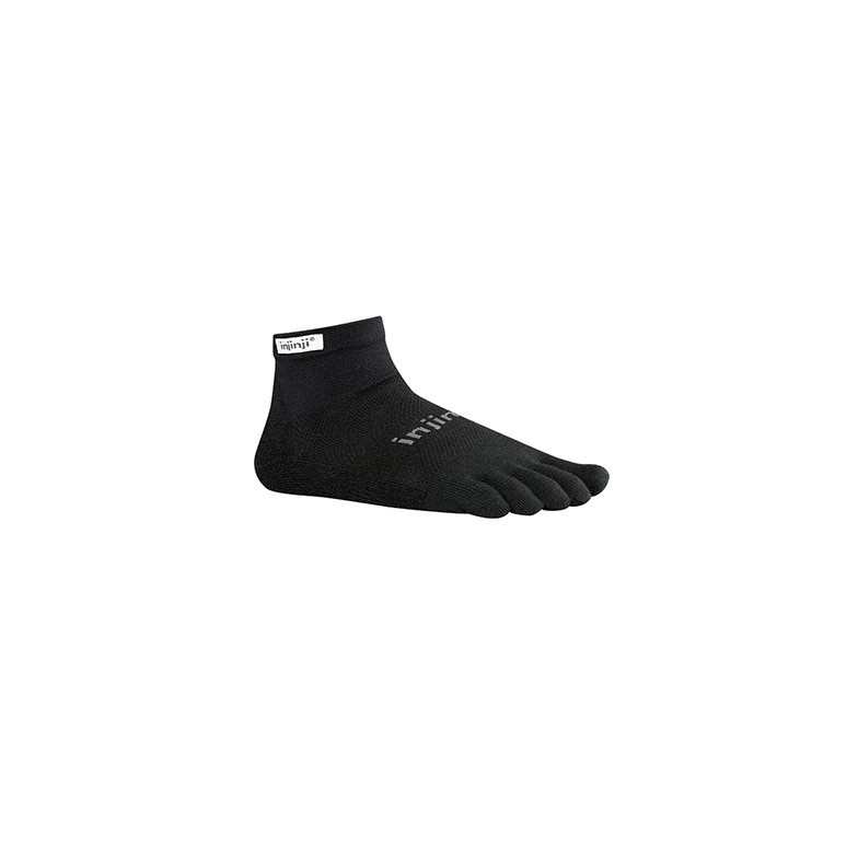Injinji Mini Crew Performance Toe Socks Light Weight - Black 