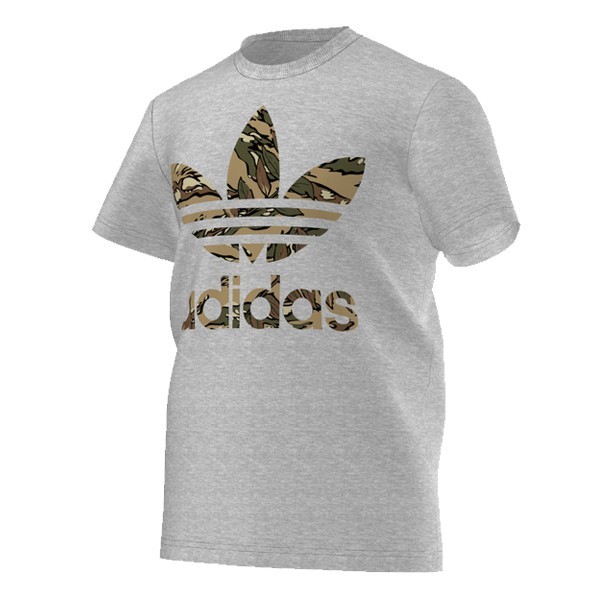 Adidas Originals Trefoil Camo Print Tee Grey