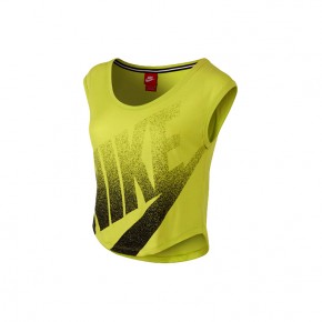 Nike Women AS Signal Tee Cropped (Lime Green)