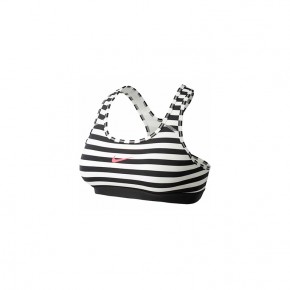 Nike Women Sport Bra AS Nike Pro Classic Pad Stripe (White) 