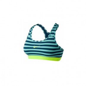 Nike Women Sport Bra AS Nike Pro Classic Pad Stripe (Blue)