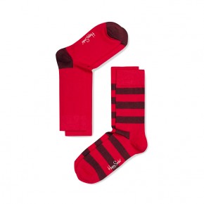Happy Socks Two Pack Socks (Red)