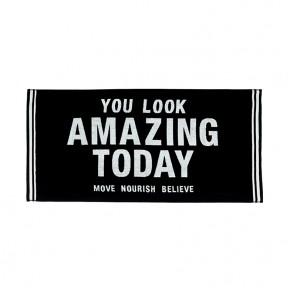 Lorna Jane You Look Amazing Gym Towel - Black/White
