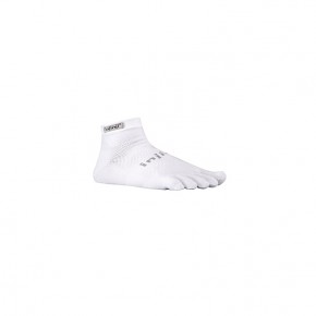 Injinji Mini Crew Performance Toe Socks Light Weight - White 