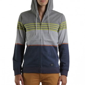 Rip Curl Essential Stripes HZ Fleece Beton Marle Grey