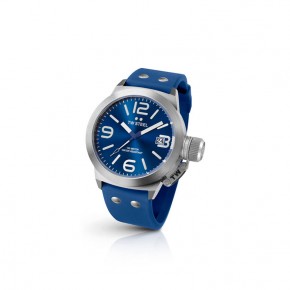TW Steel - Canteen case 3 hands - Blue dial Blue silicon strap (45mm)