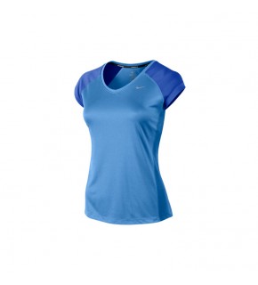 Nike Women As Miller SS V-neck top (Blue)