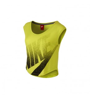 Nike Women AS Signal Tee Cropped (Lime Green)