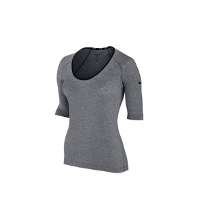 Nike Women Pro Studio SS Top (Grey)