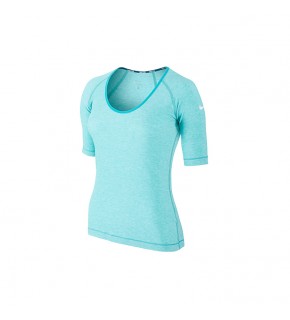 Nike Women Pro Studio SS Top (Turqouise) 
