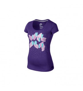 Nike Women AS Tee Scoop Bouncy Type (Purple)