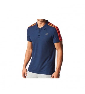 Adidas Sport Essential 3 Stripes Polo Navy Blue
