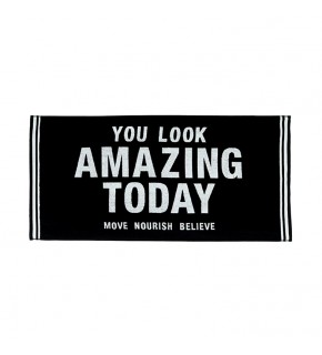 Lorna Jane You Look Amazing Gym Towel - Black/White