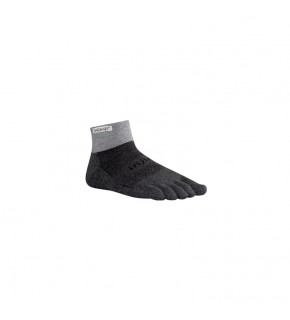 Injinji Mini Crew Trail Toe Socks Mid Weight - Black 
